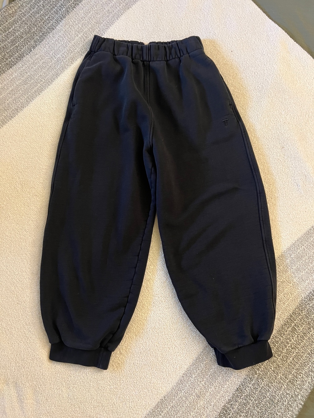 T by Alexander Wang Black Cotton Jogger Sweatpants Rear Zip M